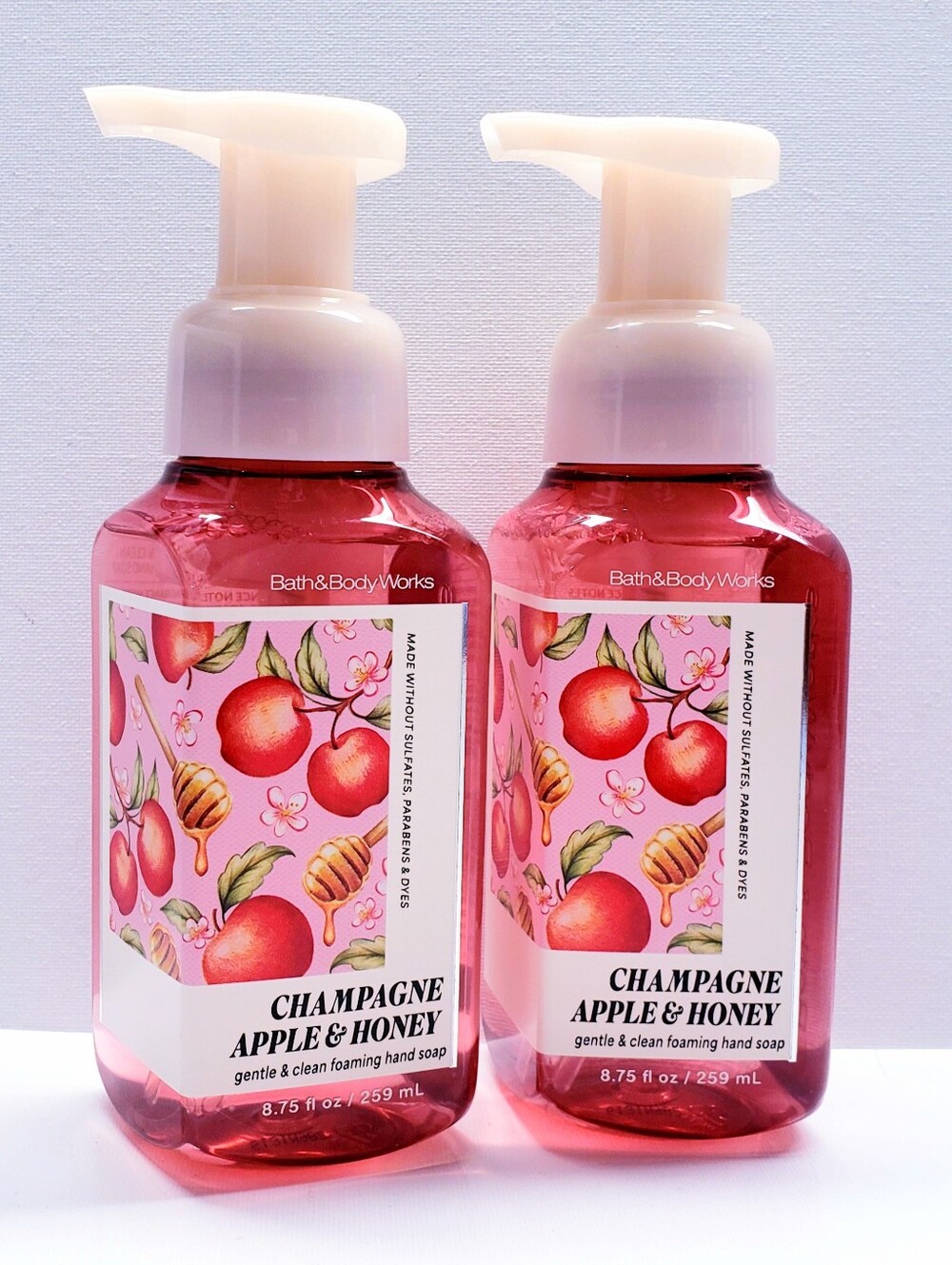 Bath & Body Works CHAMPAGNE APPLE & HONEY Gentle & Clean Foaming Hand Soap(2pcs)